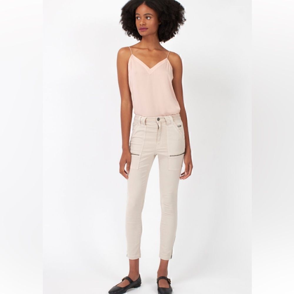 JOIE HIGH RISE PARK DKINNY JEANS DENIM IN Khaki size 23 NWT FLAWED